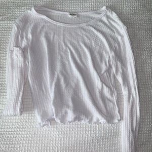 Lettuce Edge White Long Sleeve